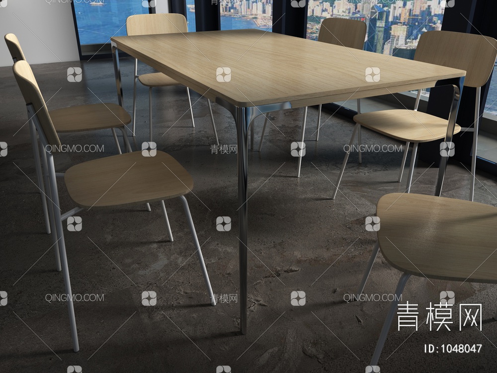 餐桌椅3D模型下载【ID:1048047】