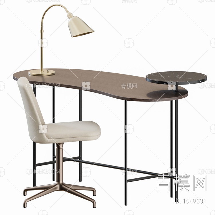 Office书桌椅3D模型下载【ID:1049331】