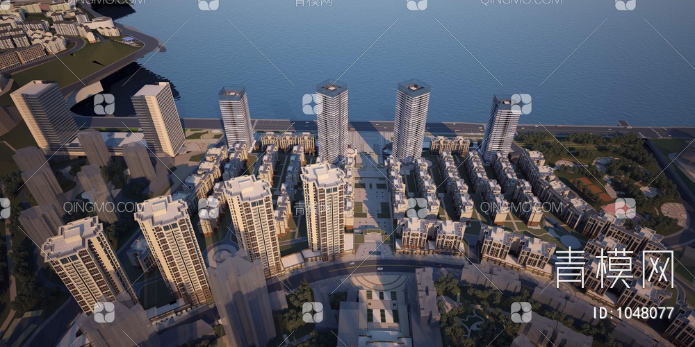 高层住宅多层住宅3D模型下载【ID:1048077】