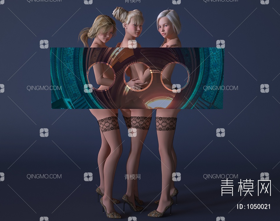 女人3D模型下载【ID:1050021】