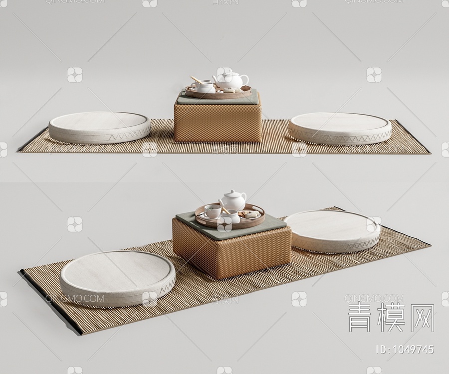 茶桌椅3D模型下载【ID:1049745】