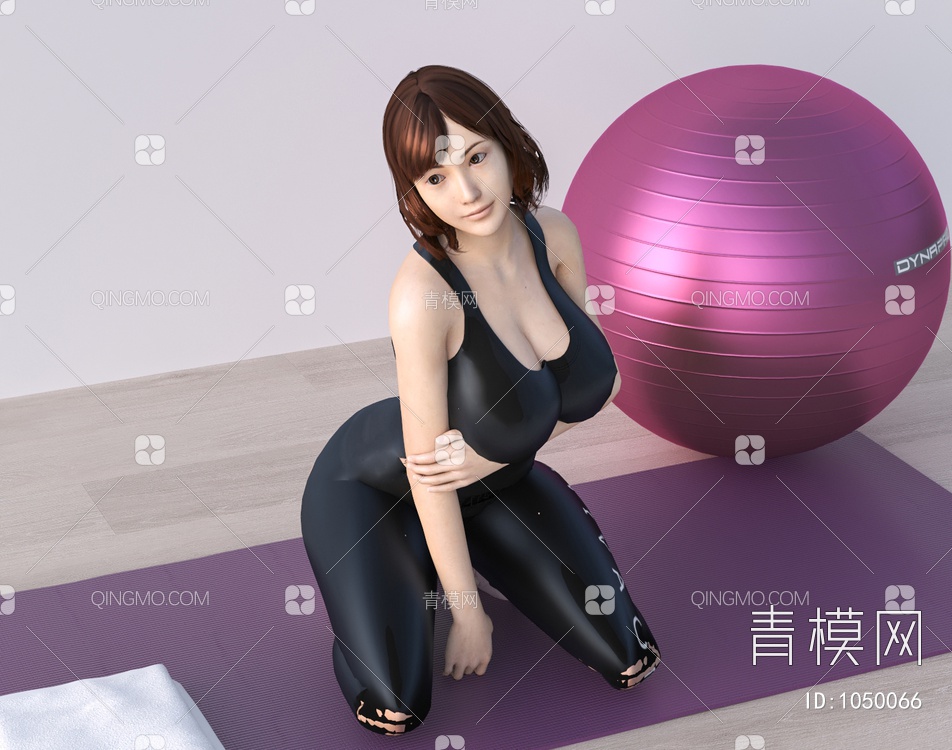 瑜伽女人3D模型下载【ID:1050066】