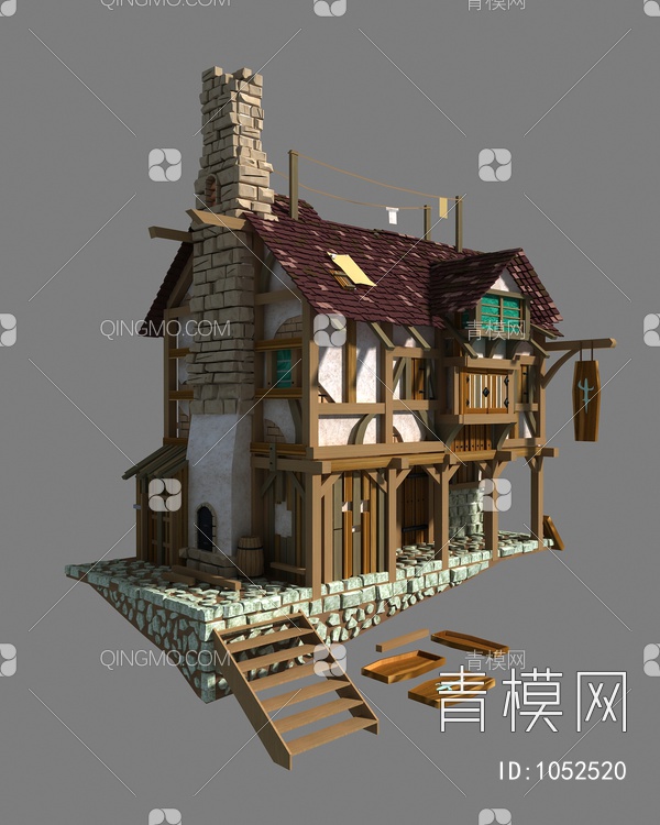 教堂3D模型下载【ID:1052520】