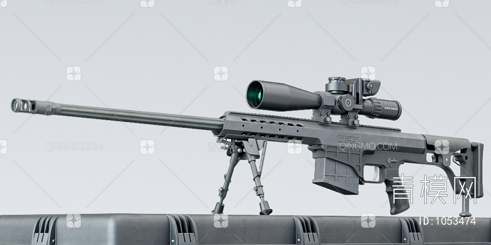 狙击枪 高模3D模型下载【ID:1053474】