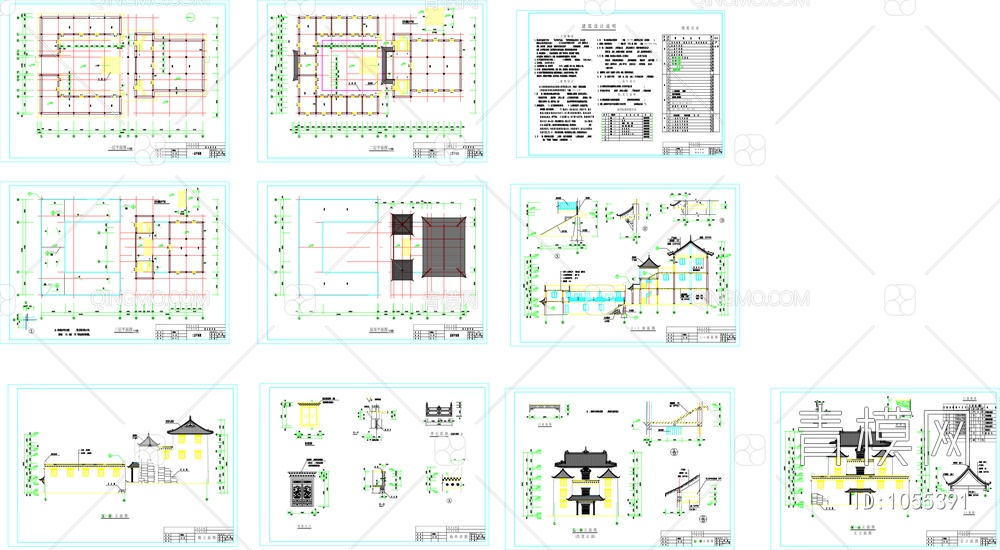 斯古拉寺建筑CAD图纸【ID:1055391】