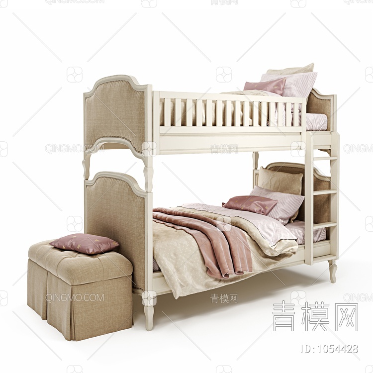 儿童双层床3D模型下载【ID:1054428】