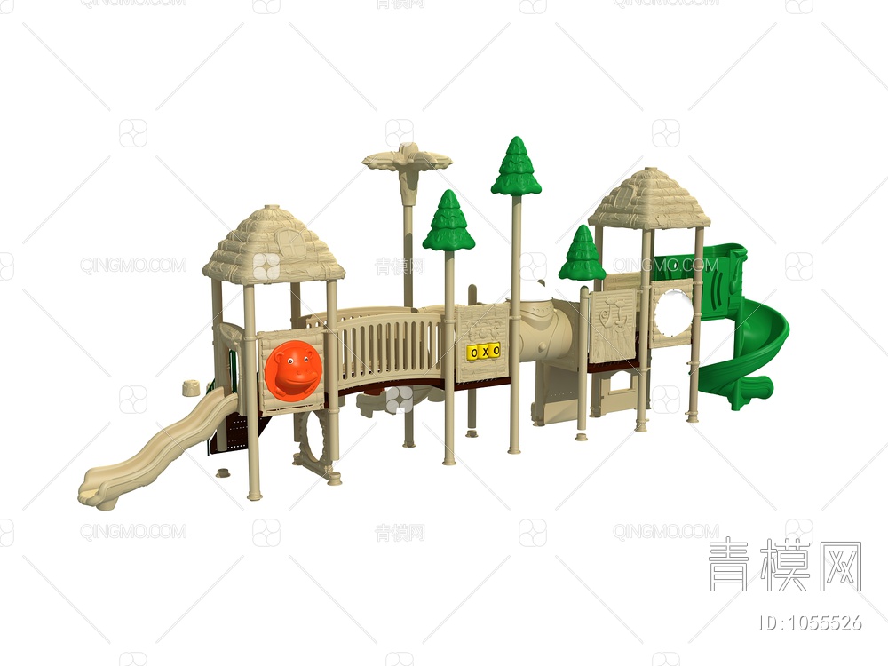 儿童滑梯，儿童乐园，滑梯3D模型下载【ID:1055526】