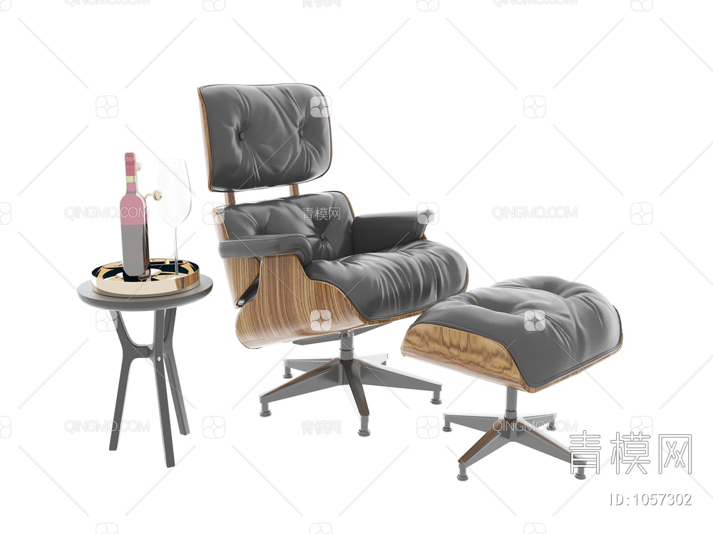 休闲桌椅组合3D模型下载【ID:1057302】