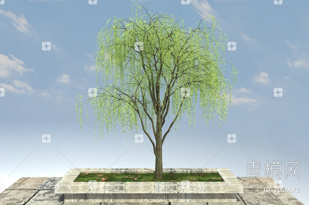垂柳 柳树3D模型下载【ID:1056672】