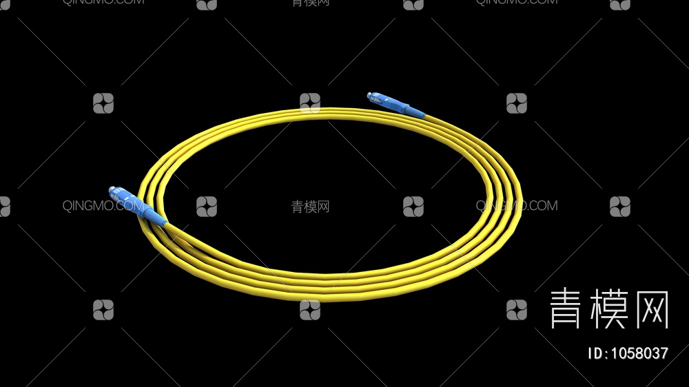 光纤跳线 光纤接入线3D模型下载【ID:1058037】
