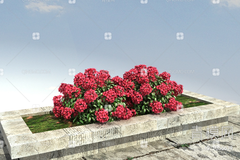 绣球花 开花植物3D模型下载【ID:1056639】