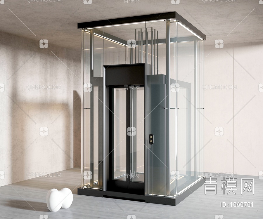 玻璃电梯3D模型下载【ID:1060701】
