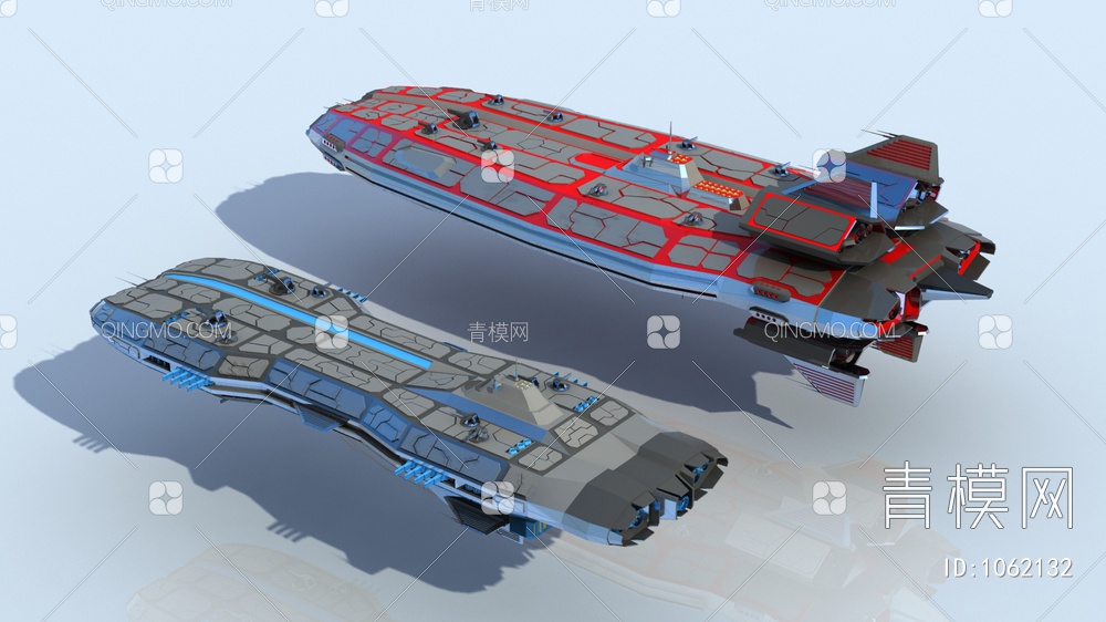 未来宇宙飞船3D模型下载【ID:1062132】