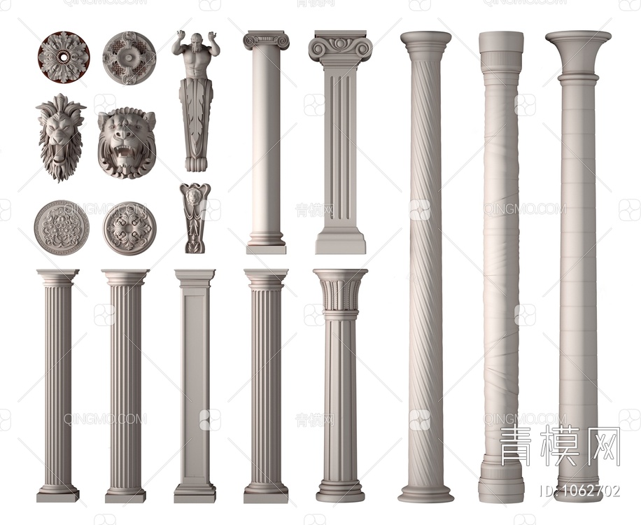 罗马石柱3D模型下载【ID:1062702】