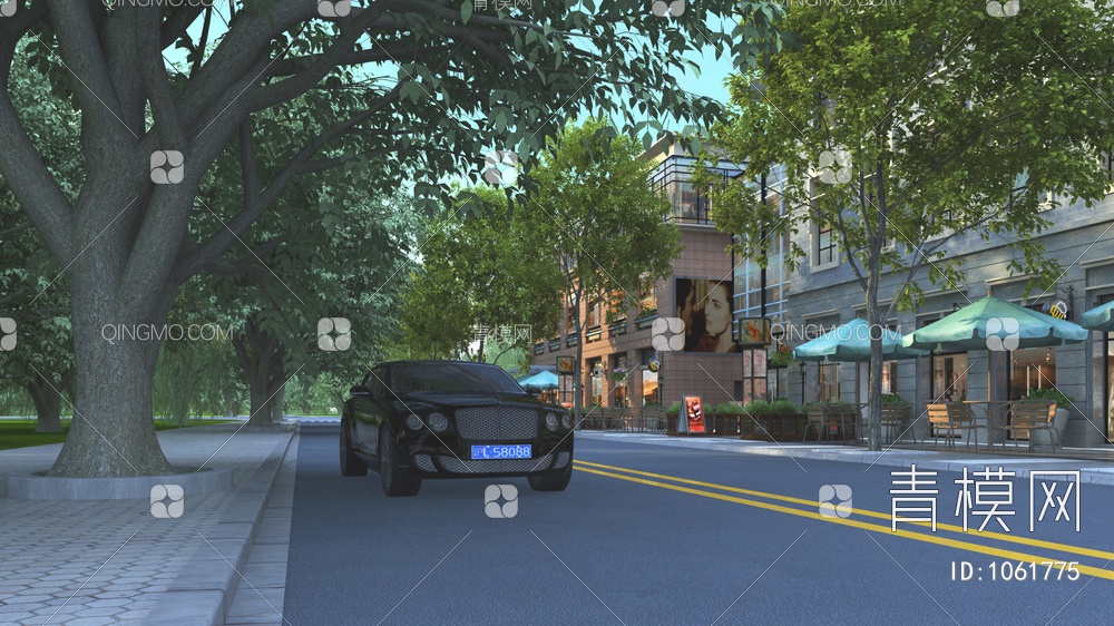 城市道路3D模型下载【ID:1061775】
