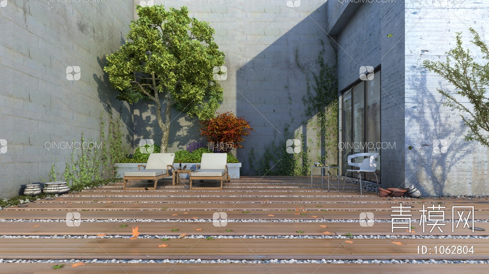 建筑庭院景观3D模型下载【ID:1062804】