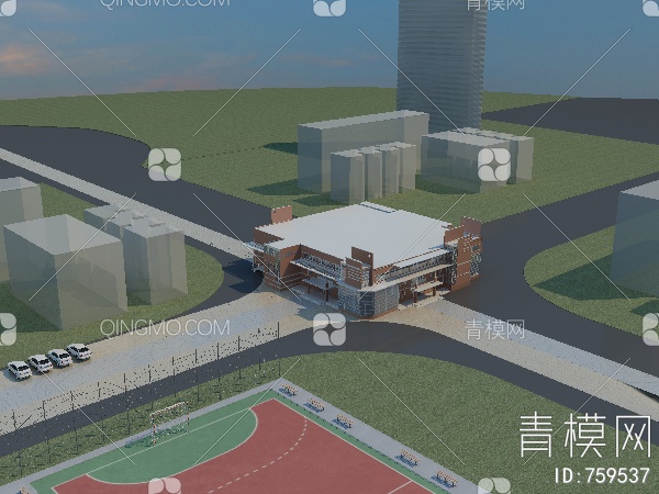 政府办公大楼3D模型下载【ID:759537】