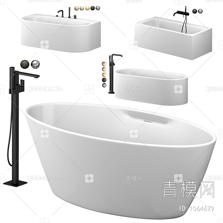 浴缸3D模型下载【ID:1064679】