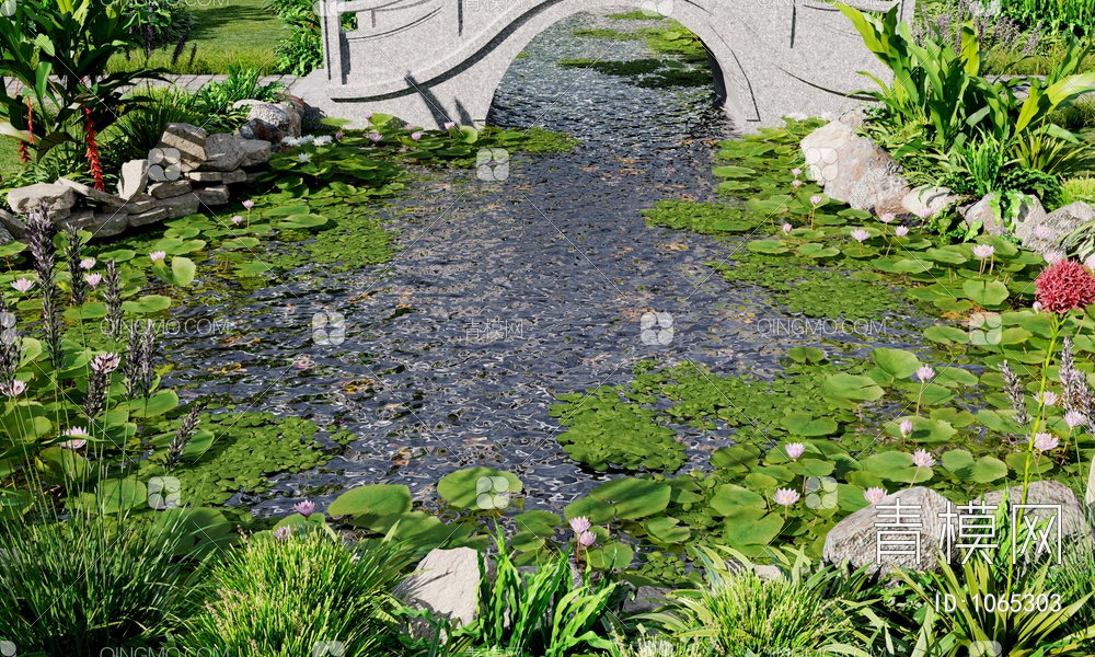 景观水池3D模型下载【ID:1065303】