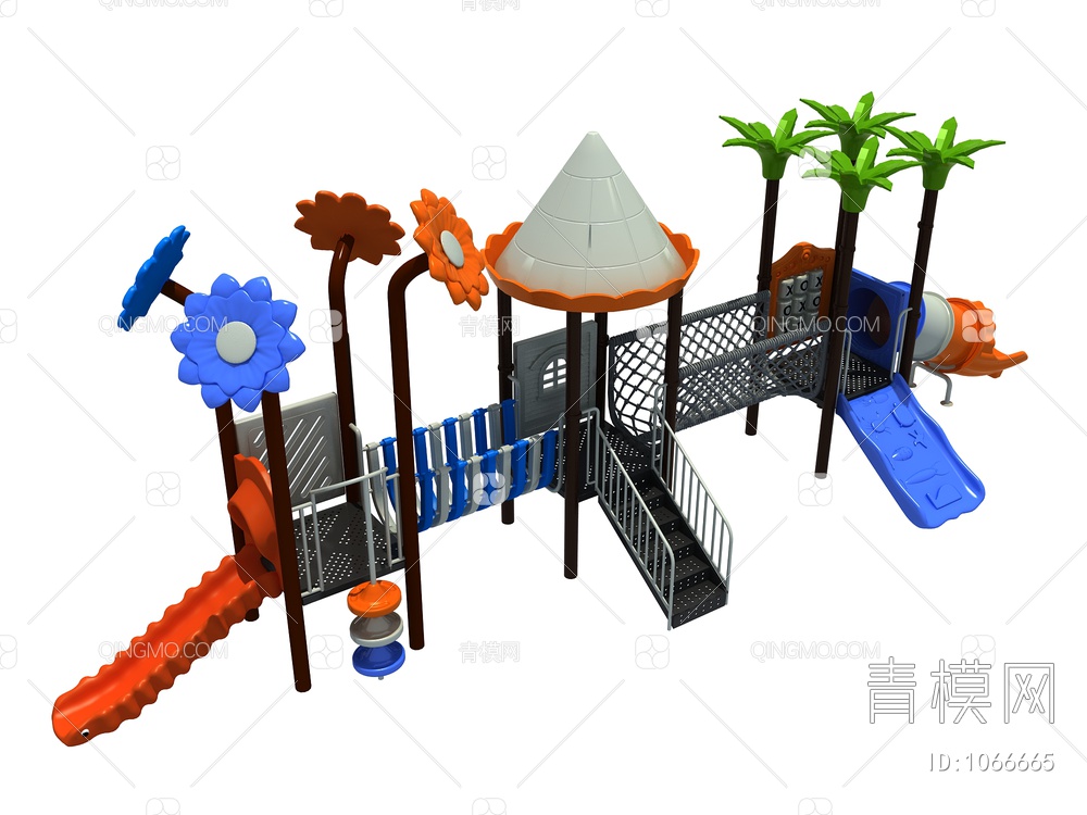 小滑梯，儿童滑梯，儿童乐园3D模型下载【ID:1066665】