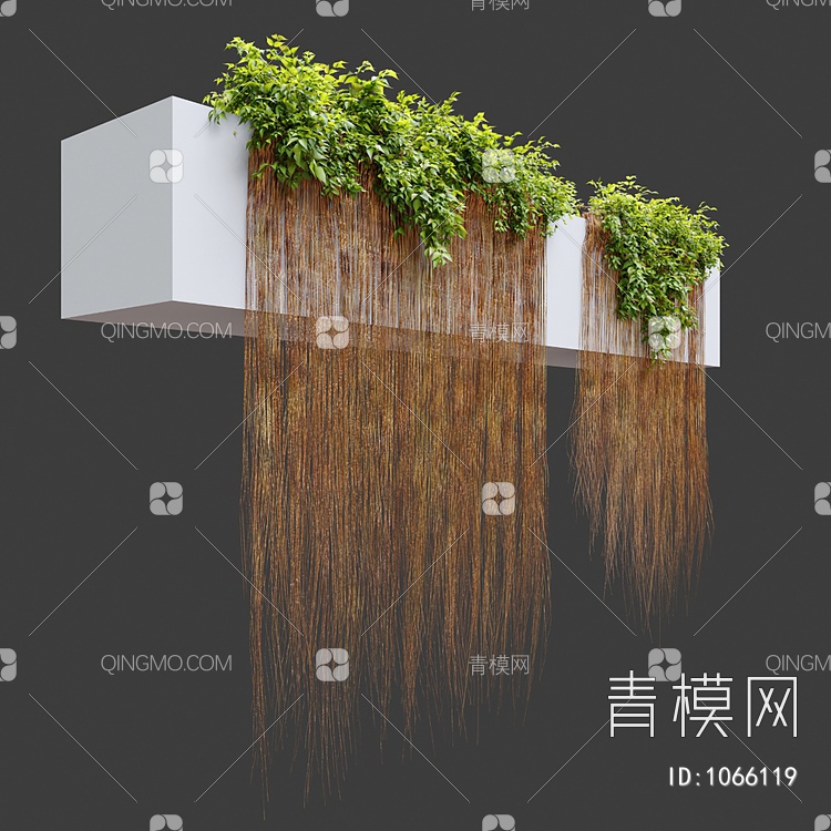 吊兰 植物 植物墙3D模型下载【ID:1066119】