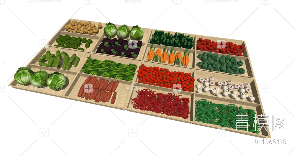 蔬果蔬菜SU模型下载【ID:1066428】