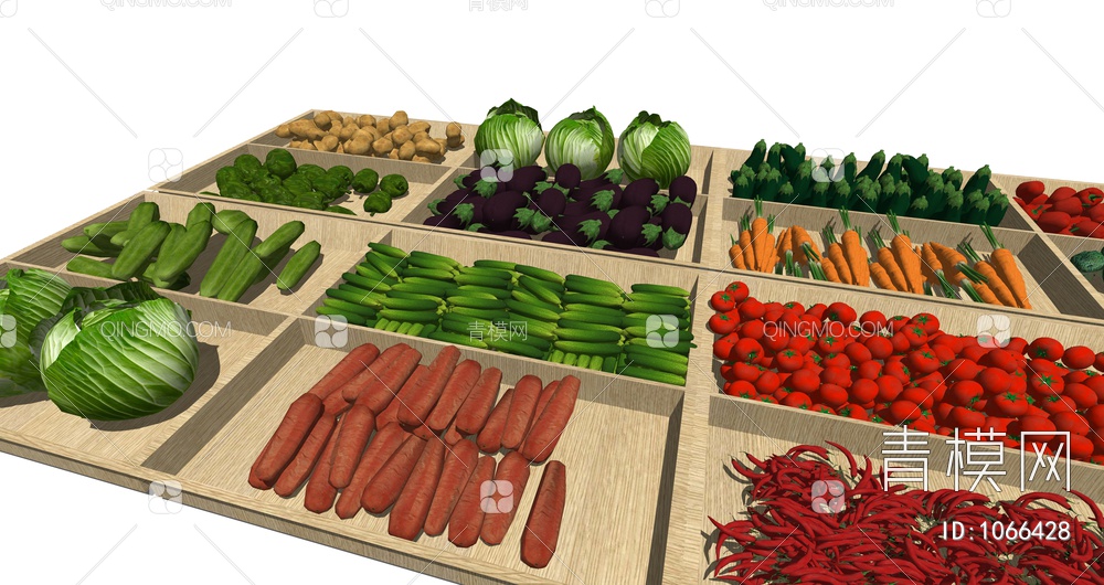 蔬果蔬菜SU模型下载【ID:1066428】