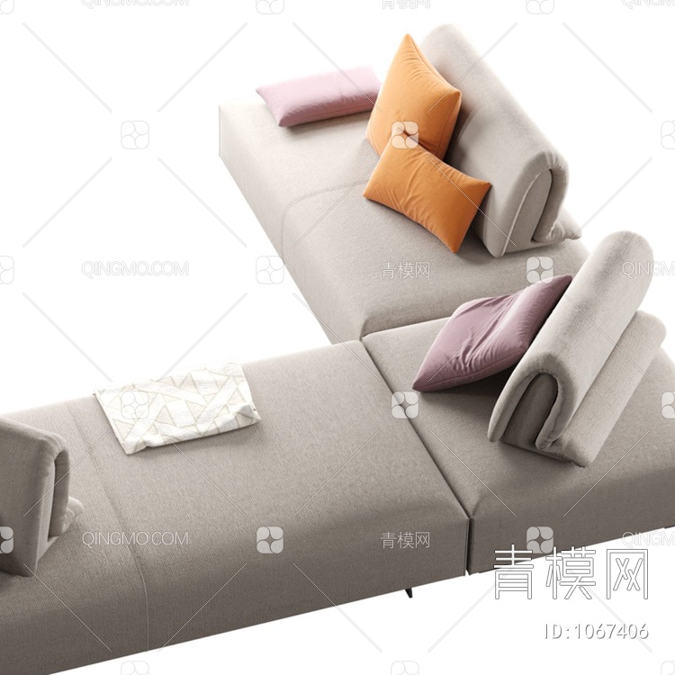多人沙发组合3D模型下载【ID:1067406】