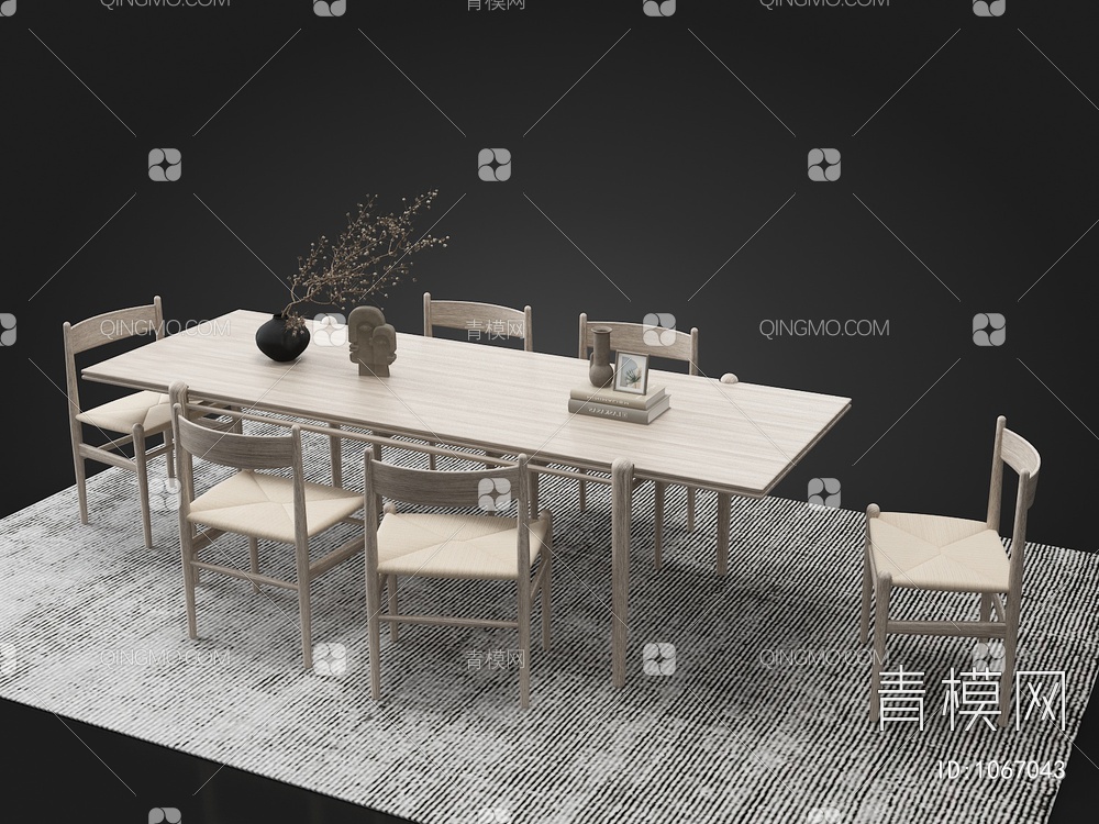 餐桌椅3D模型下载【ID:1067043】