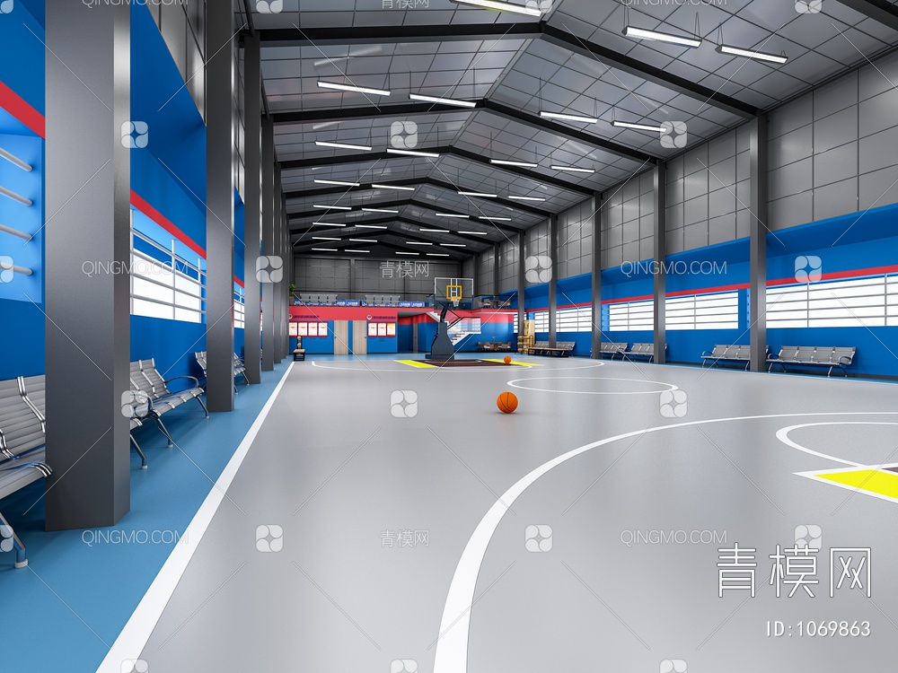 篮球场运动中心3D模型下载【ID:1069863】