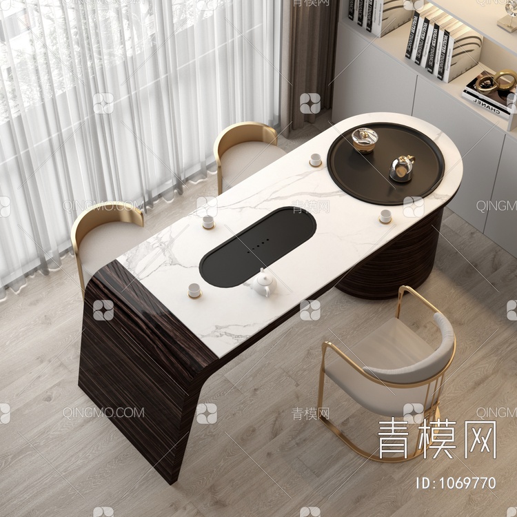 茶桌椅组合3D模型下载【ID:1069770】