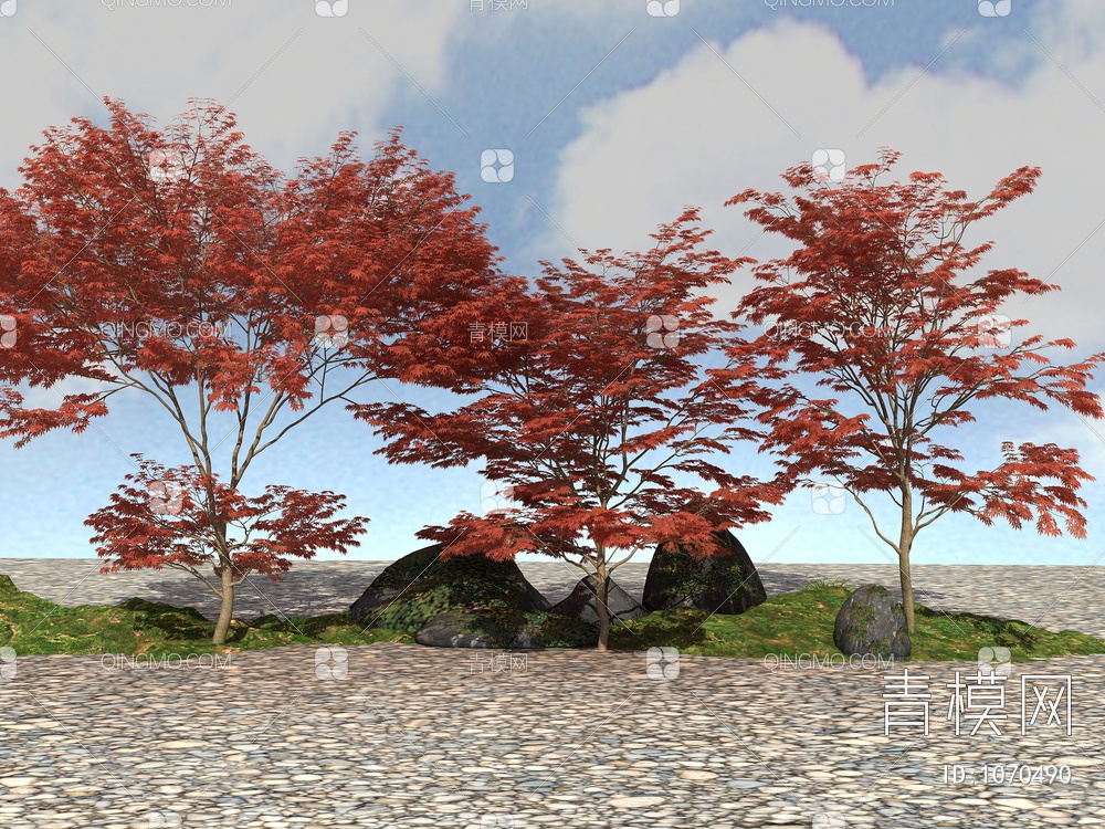 红枫 枫树3D模型下载【ID:1070490】