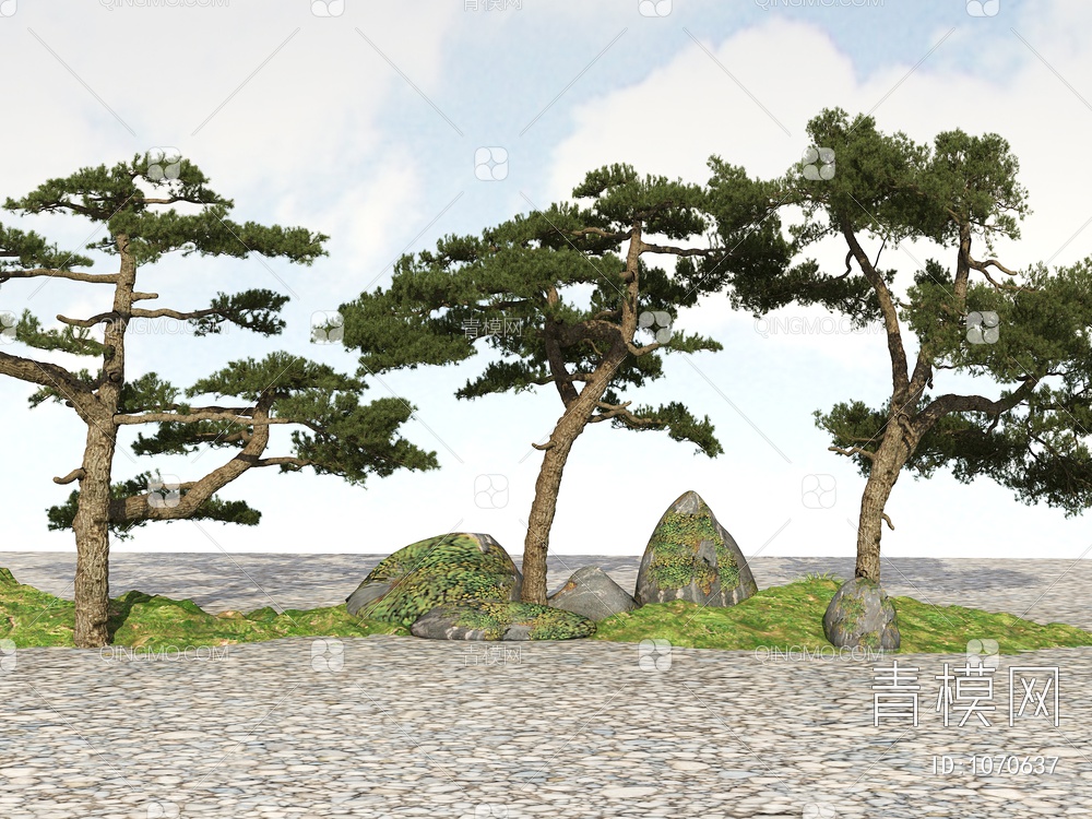 松树3D模型下载【ID:1070637】