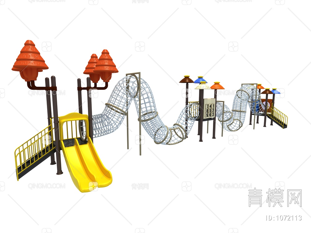 网龙，儿童滑梯，儿童攀爬3D模型下载【ID:1072113】