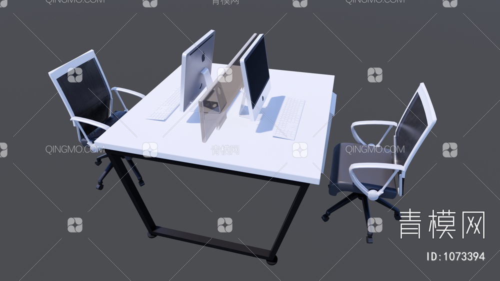 办公桌椅组合SU模型下载【ID:1073394】