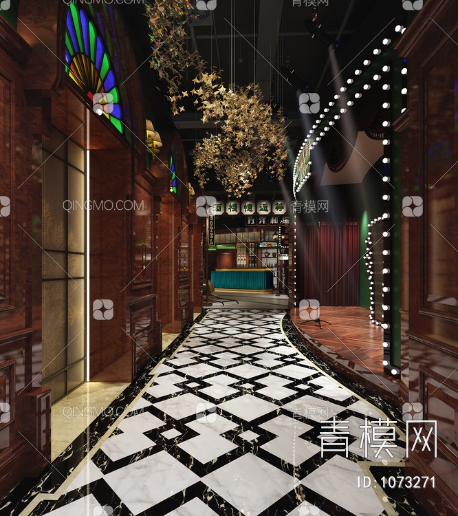 老上海酒店大堂3D模型下载【ID:1073271】