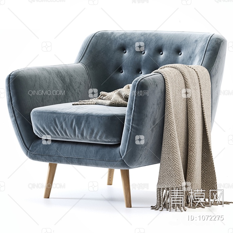 休闲单椅3D模型下载【ID:1072275】