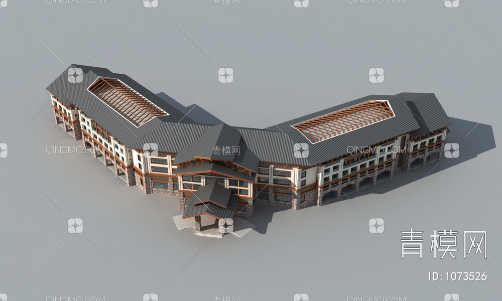 酒店建筑3D模型下载【ID:1073526】