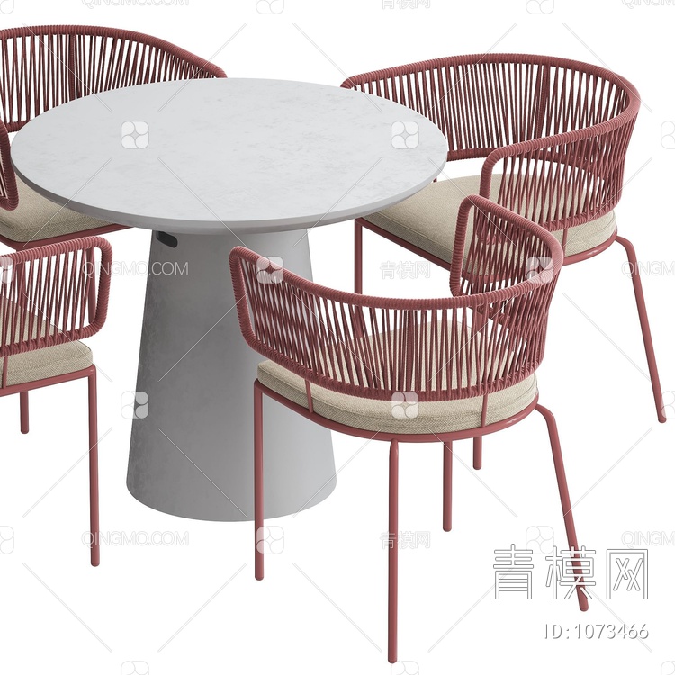 休闲桌椅组合3D模型下载【ID:1073466】