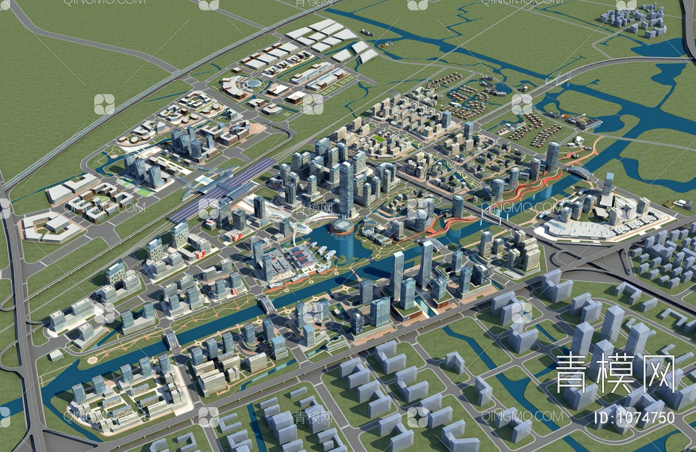 城市规划3D模型下载【ID:1074750】