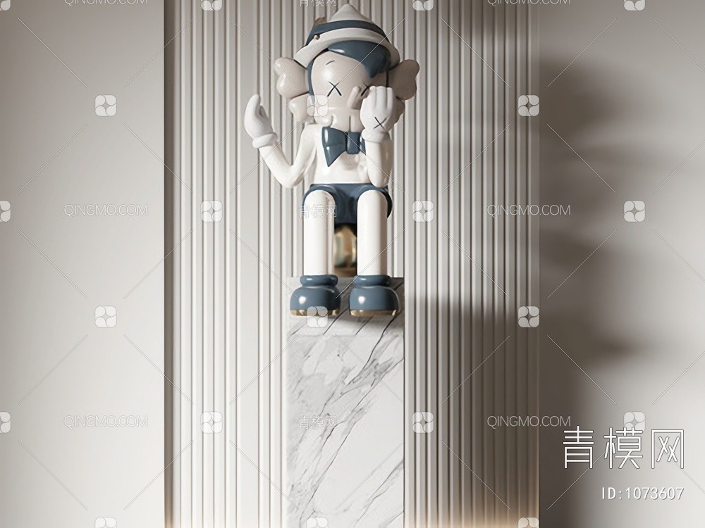 网红玩偶摆件 雕塑3D模型下载【ID:1073607】