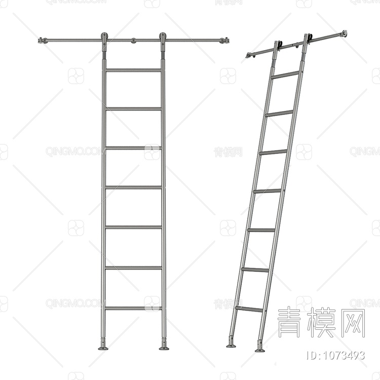 金属梯 内阁梯 楼梯3D模型下载【ID:1073493】