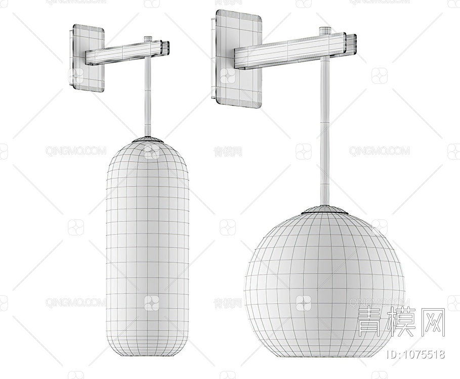 壁灯3D模型下载【ID:1075518】