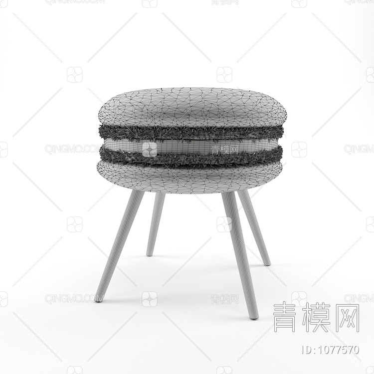 沙发凳 凳 凳子 凳3D模型下载【ID:1077570】