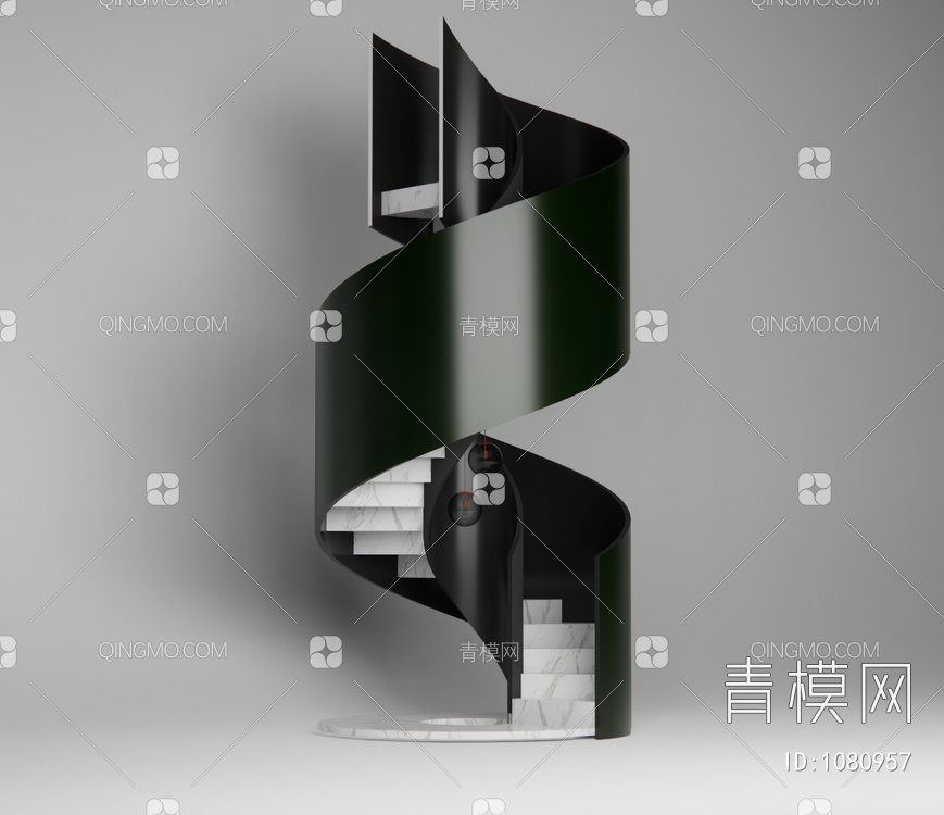 楼梯栏杆SU模型下载【ID:1080957】