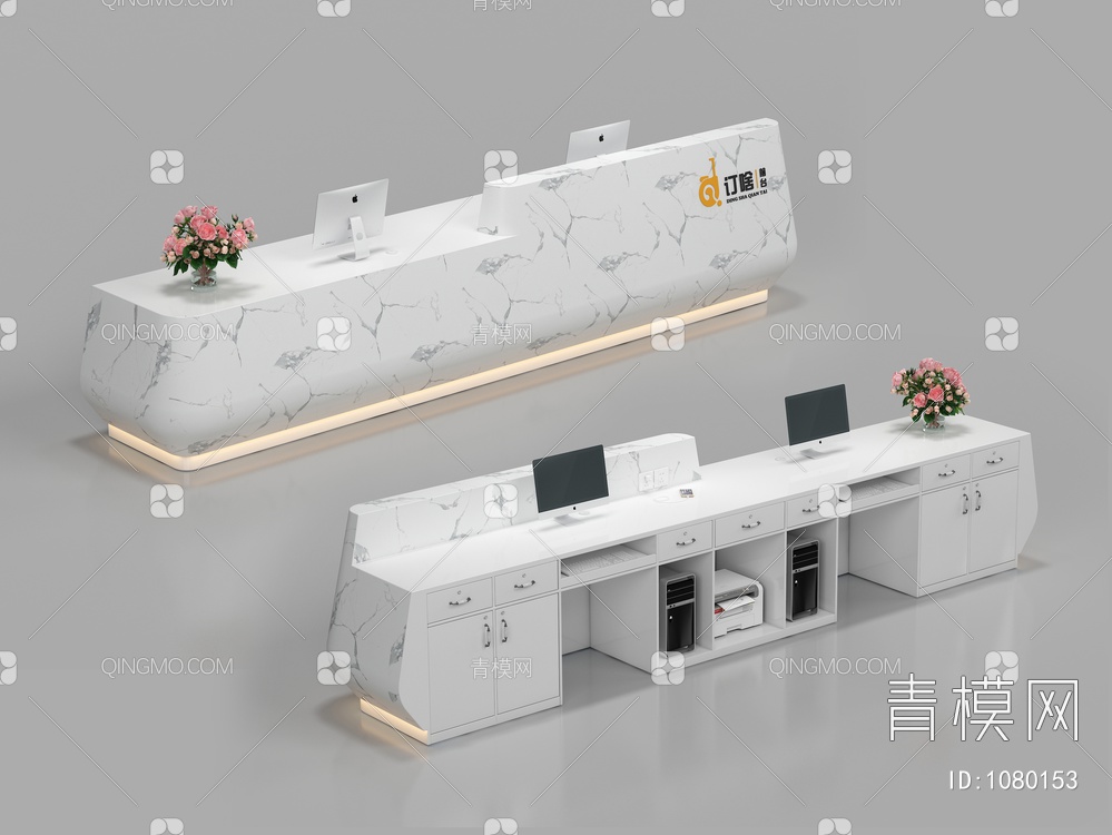 前台 吧台 接待台 服务台 收银台3D模型下载【ID:1080153】