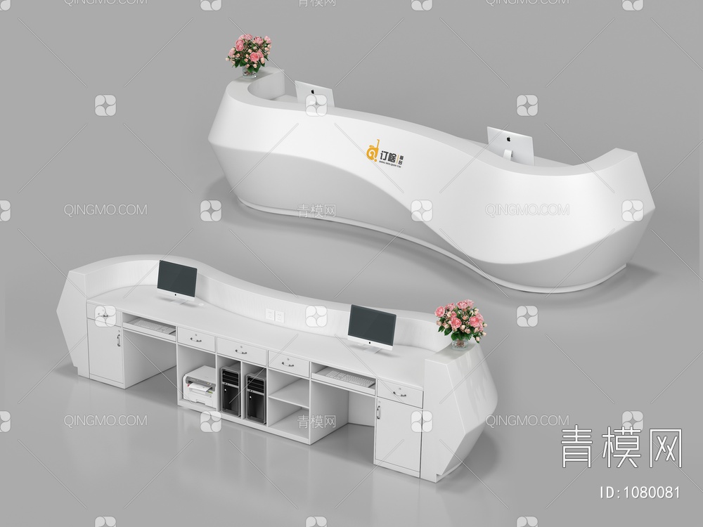 前台 吧台 接待台 服务台 收银台3D模型下载【ID:1080081】
