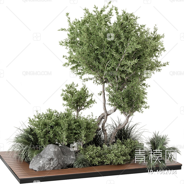 绿植堆 树池3D模型下载【ID:1082034】
