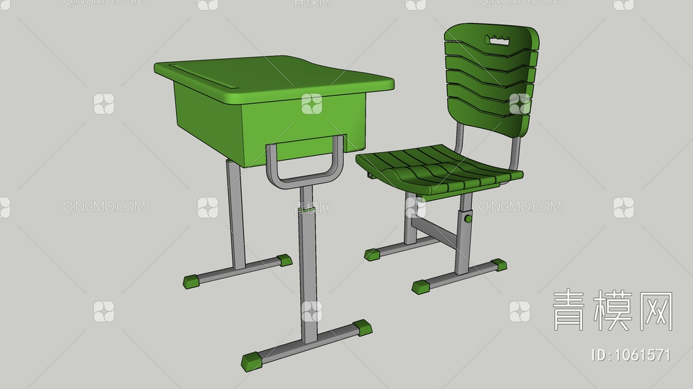 小学生桌椅组合SU模型下载【ID:1061571】