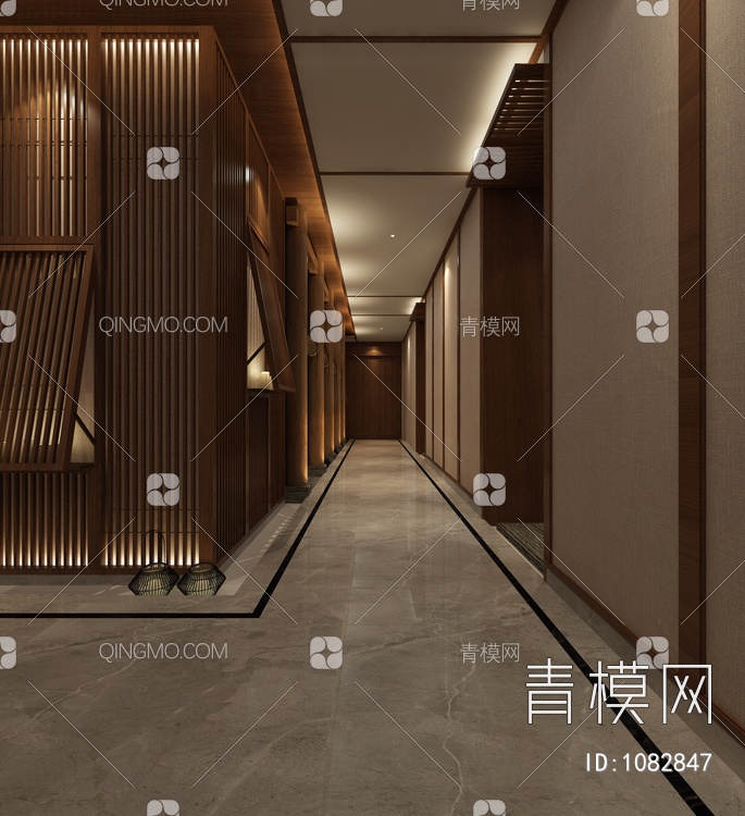 spa酒店走廊3D模型下载【ID:1082847】